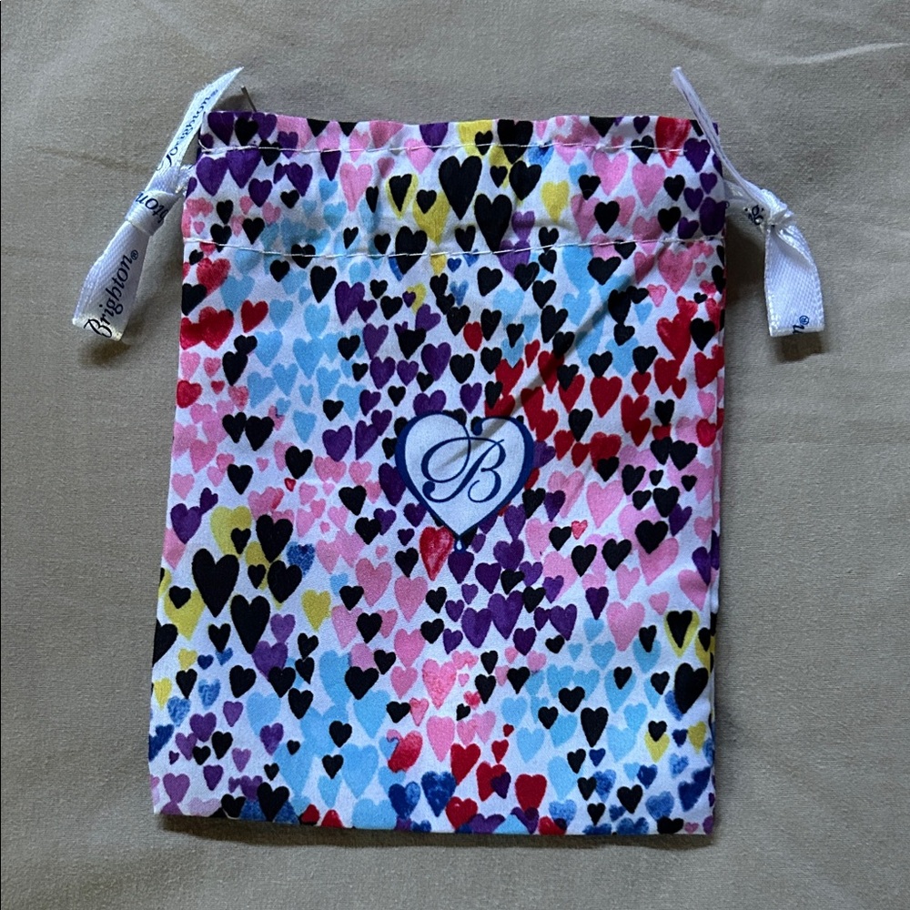 Brighton Heart Print Drawstring Pouch